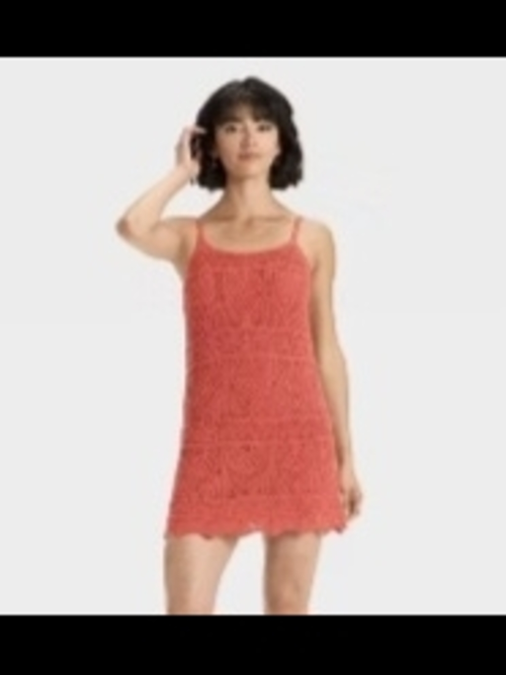 a new day Coral Crochet Mini Slip Dress - Picture 3 of 3